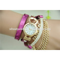 fashion teenage girl wrap women leather watch bracelet